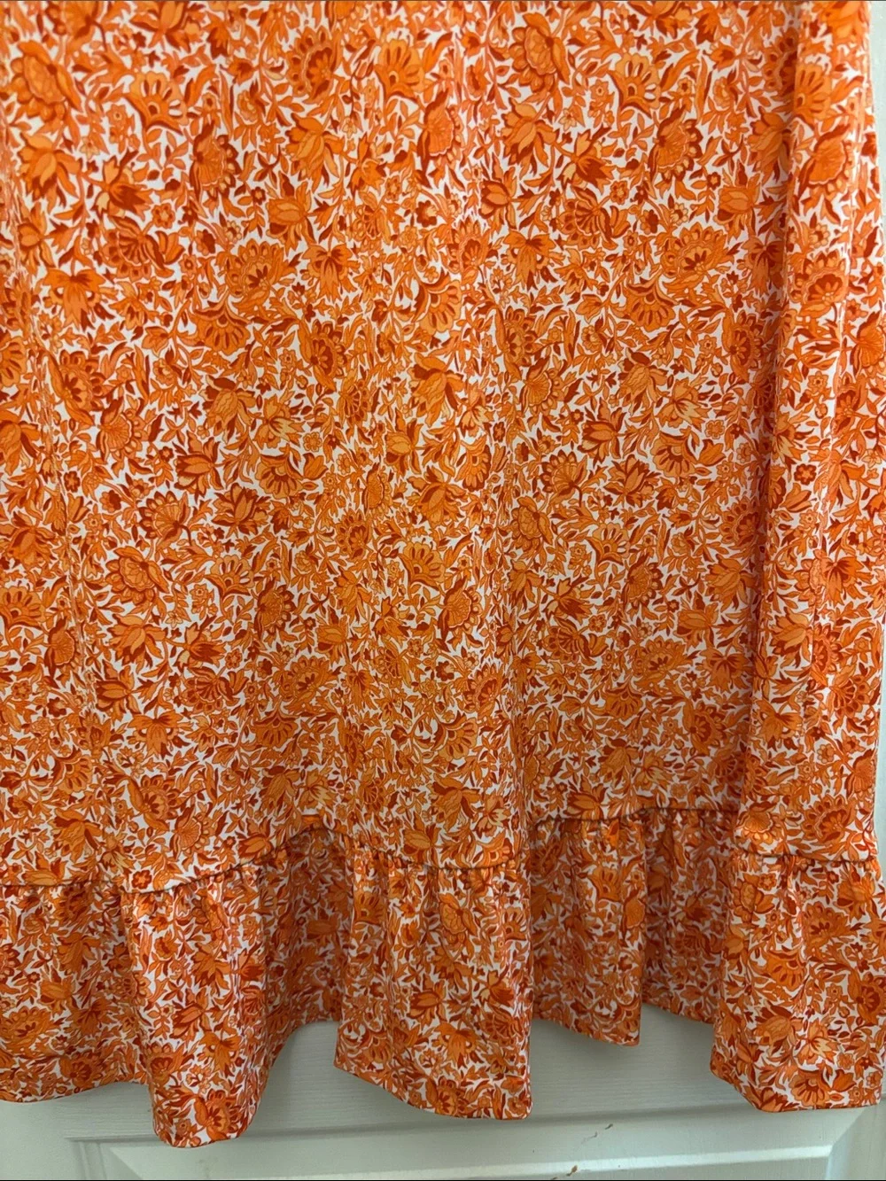 Michael Kors Orange Sleeveless Knee Dress Sz M NWT